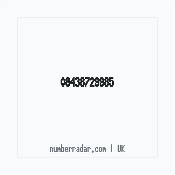 Reverse number check for +44 843 872 9985 — who called me?