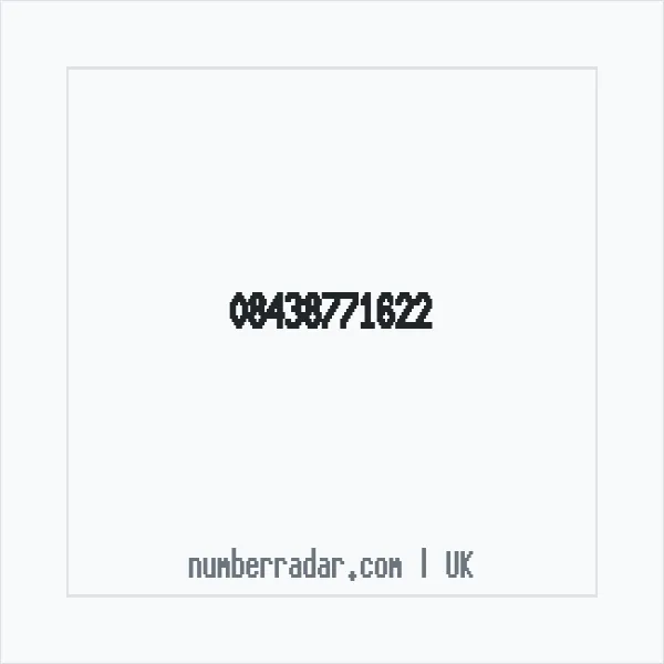 Reverse number check for +44 843 877 1622 — who called me?