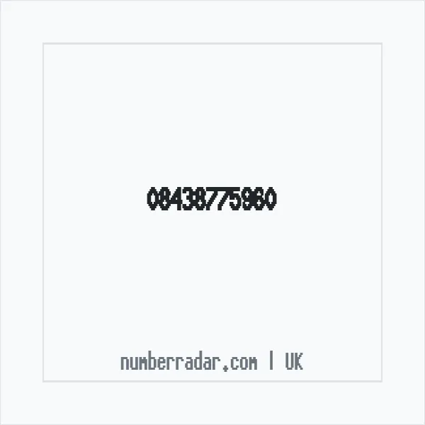 Reverse number check for +44 843 877 5960 — who called me?