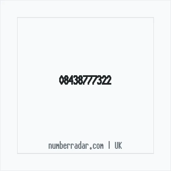 Reverse number check for +44 843 877 7322 — who called me?