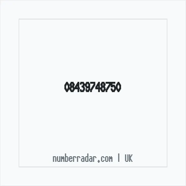 Reverse number check for +44 843 974 8750 — who called me?