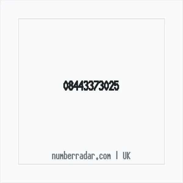 Reverse number check for +44 844 337 3025 — who called me?