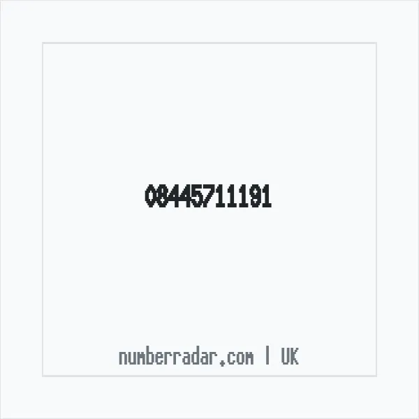 Reverse number check for +44 844 571 1191 — who called me?