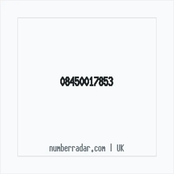 Reverse number check for +44 845 001 7853 — who called me?