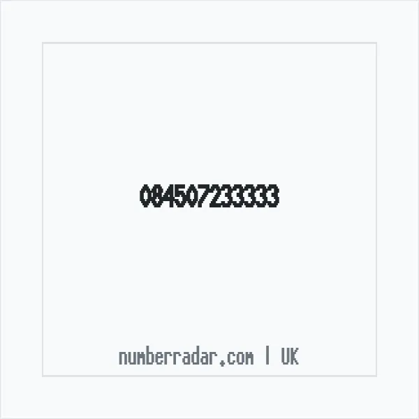Reverse number check for +44 (8450) 723-333 — who called me?