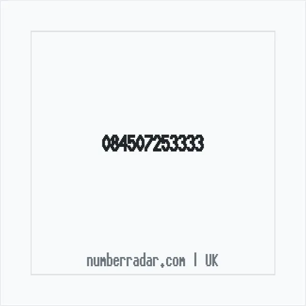 Reverse number check for +44 (8450) 725-333 — who called me?