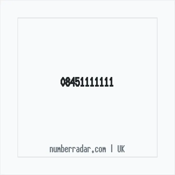 Reverse number check for +44 845 111 1111 — who called me?