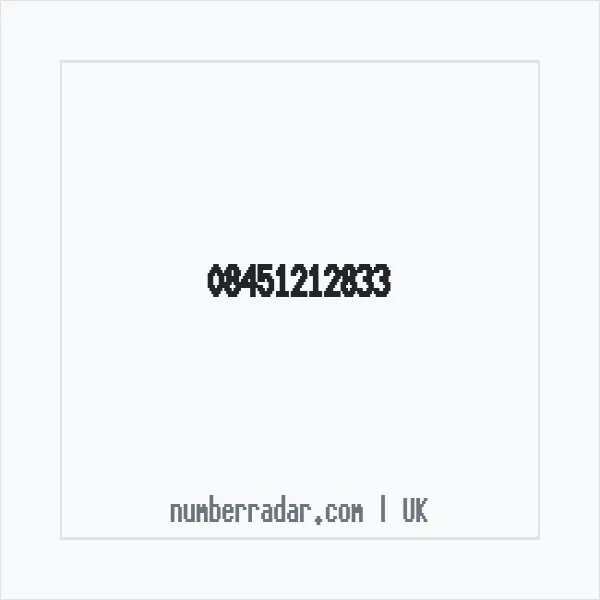 Reverse number check for +44 845 121 2833 — who called me?