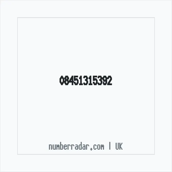 Reverse number check for +44 845 131 5392 — who called me?