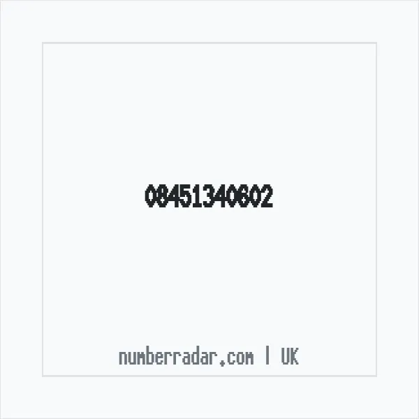 Reverse number check for +44 845 134 0602 — who called me?