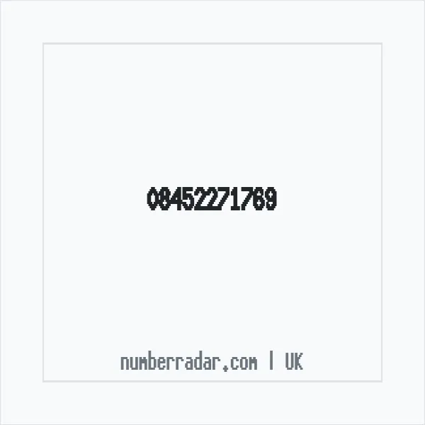 Reverse number check for +44 845 227 1769 — who called me?