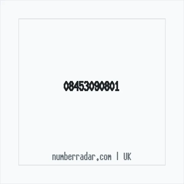 Reverse number check for +44 845 309 0801 — who called me?