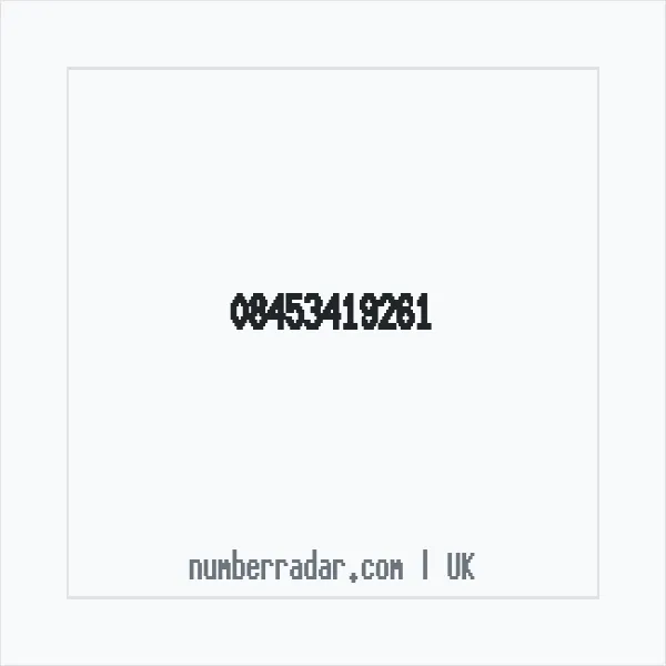 Reverse number check for +44 845 341 9261 — who called me?