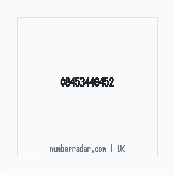 Reverse number check for +44 845 344 6452 — who called me?