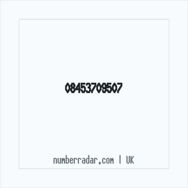 Reverse number check for +44 845 370 9507 — who called me?