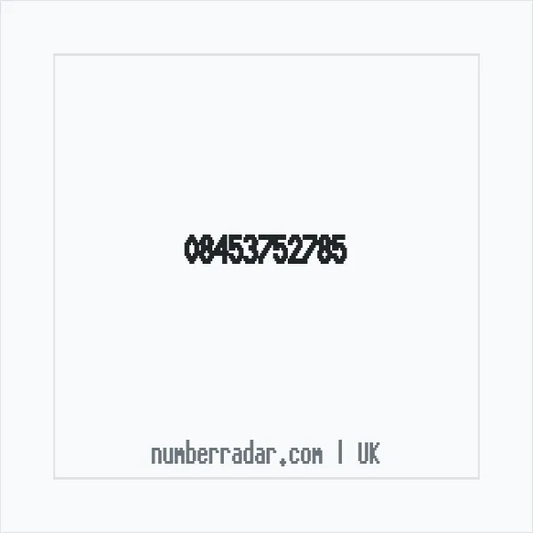 Reverse number check for +44 845 375 2785 — who called me?