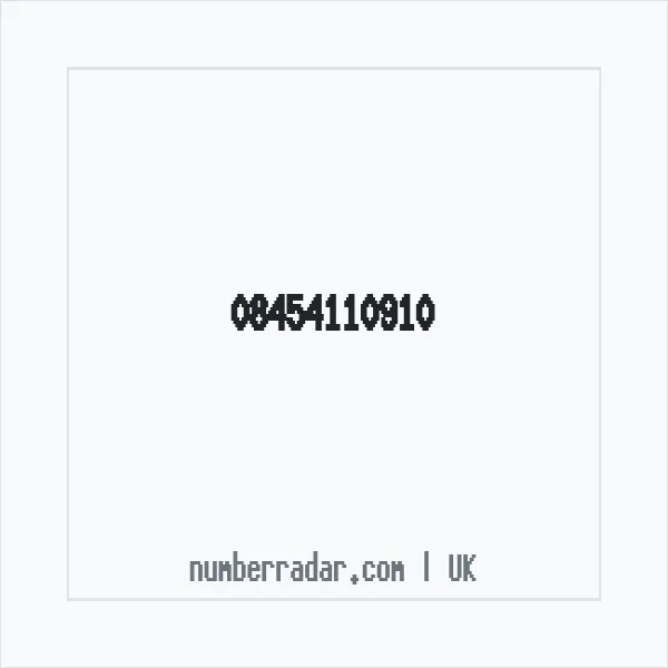Reverse number check for +44 845 411 0910 — who called me?