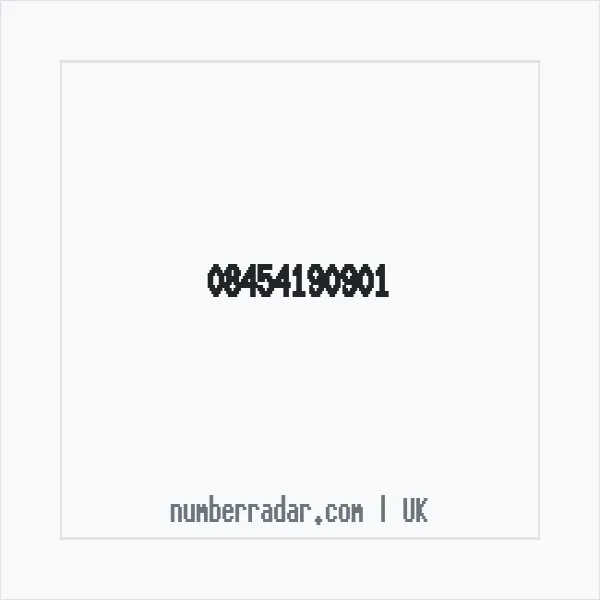 Reverse number check for +44 845 419 0901 — who called me?