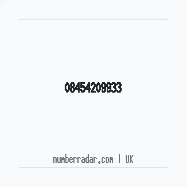 Reverse number check for +44 845 420 9933 — who called me?