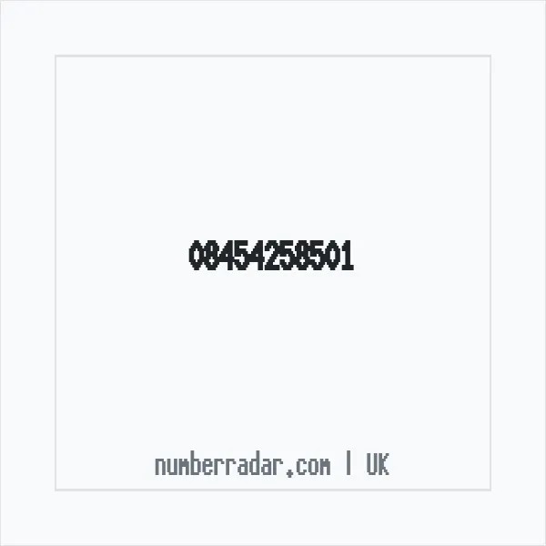 Reverse number check for +44 845 425 8501 — who called me?