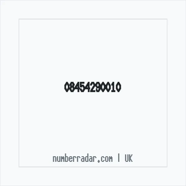 Reverse number check for +44 845 429 0010 — who called me?