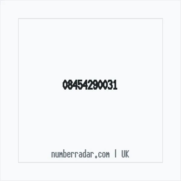 Reverse number check for +44 845 429 0031 — who called me?