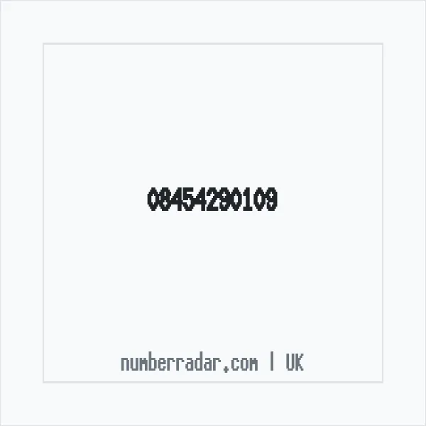 Reverse number check for +44 845 429 0109 — who called me?
