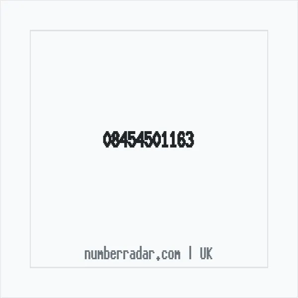 Reverse number check for +44 845 450 1163 — who called me?