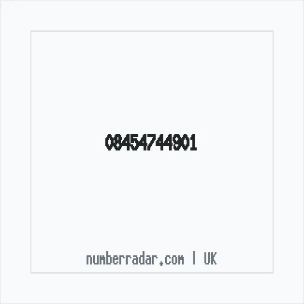 Reverse number check for +44 845 474 4901 — who called me?
