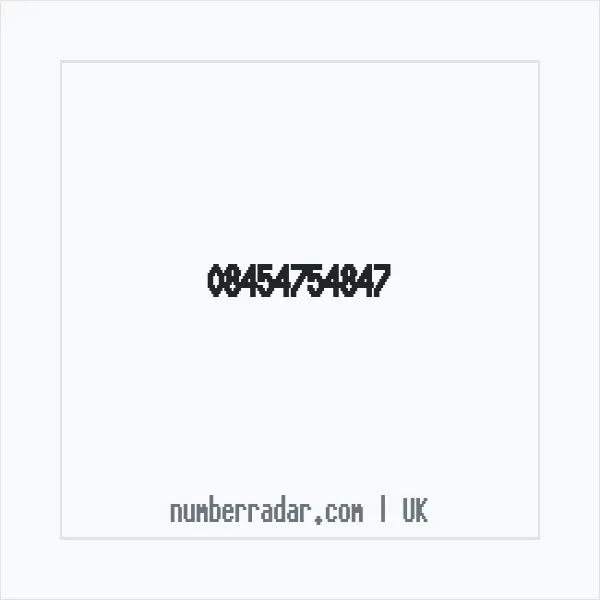 Reverse number check for +44 845 475 4847 — who called me?