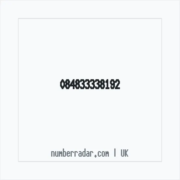 Reverse number check for +44 (8483) 333-819 — who called me?