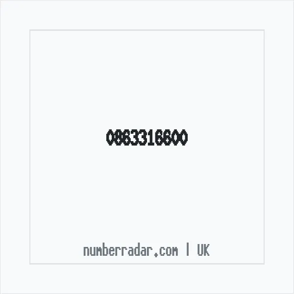 Reverse number check for +44 863316600 — who called me?