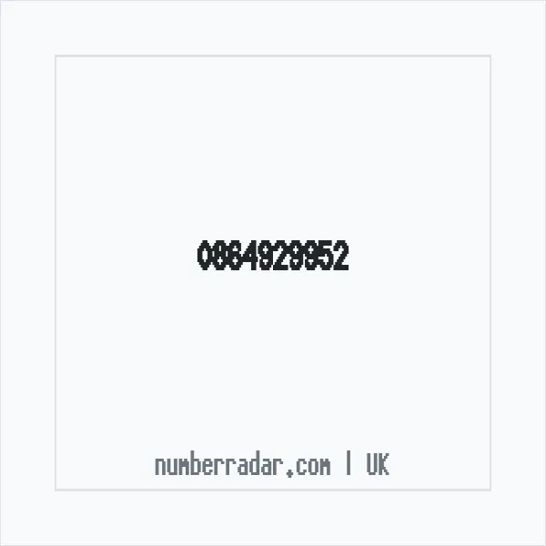 Reverse number check for +44 864929952 — who called me?