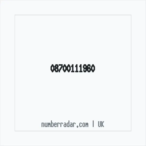 Reverse number check for +44 870 011 1960 — who called me?