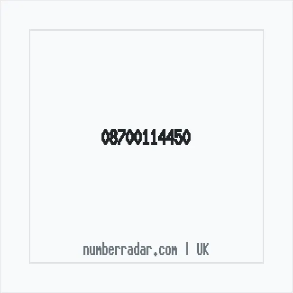 Reverse number check for +44 870 011 4450 — who called me?