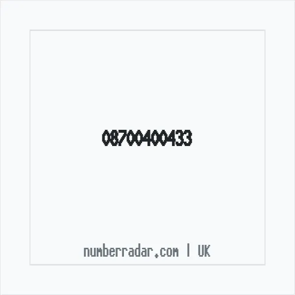 Reverse number check for +44 870 040 0433 — who called me?