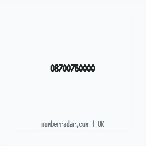 Reverse number check for +44 870 075 0000 — who called me?