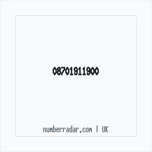 Reverse number check for +44 870 191 1900 — who called me?