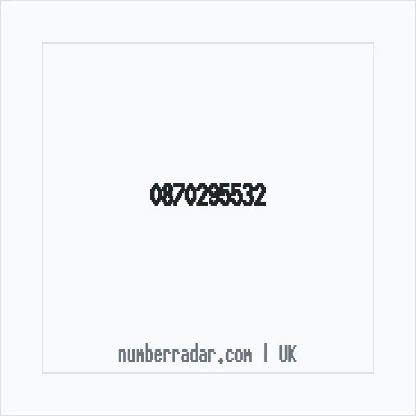 Reverse number check for +44 870295532 — who called me?