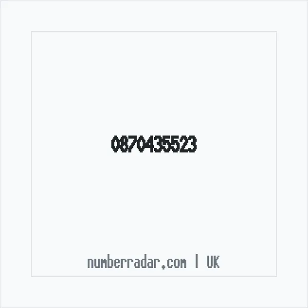 Reverse number check for +44 870435523 — who called me?