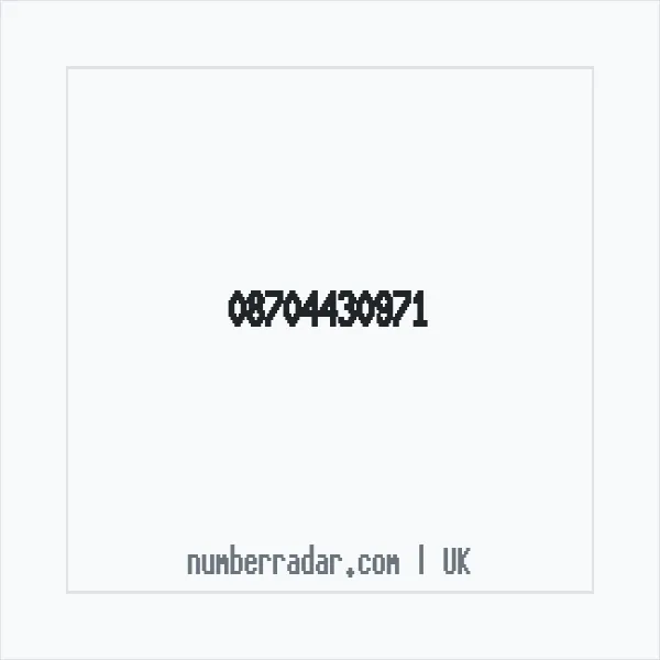 Reverse number check for +44 870 443 0971 — who called me?