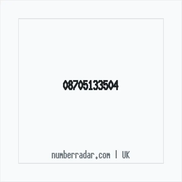 Reverse number check for +44 870 513 3504 — who called me?