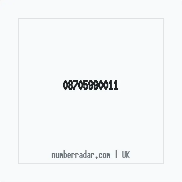 Reverse number check for +44 870 599 0011 — who called me?