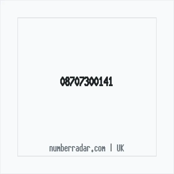 Reverse number check for +44 870 730 0141 — who called me?