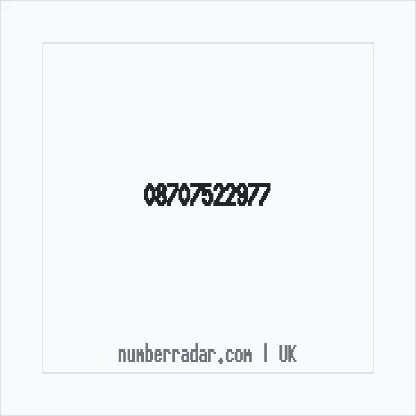 Reverse number check for +44 870 752 2977 — who called me?