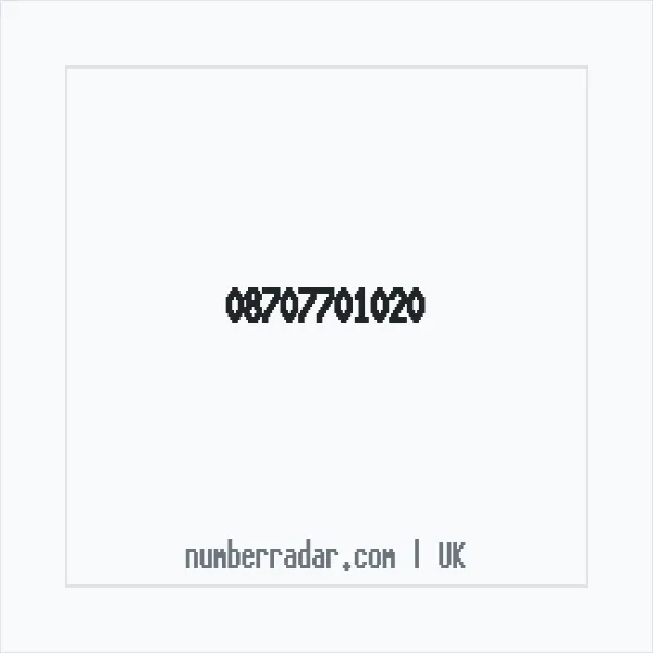 Reverse number check for +44 870 770 1020 — who called me?