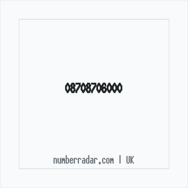 Reverse number check for +44 870 870 6000 — who called me?