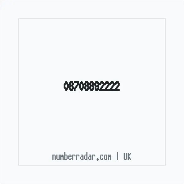 Reverse number check for +44 870 889 2222 — who called me?