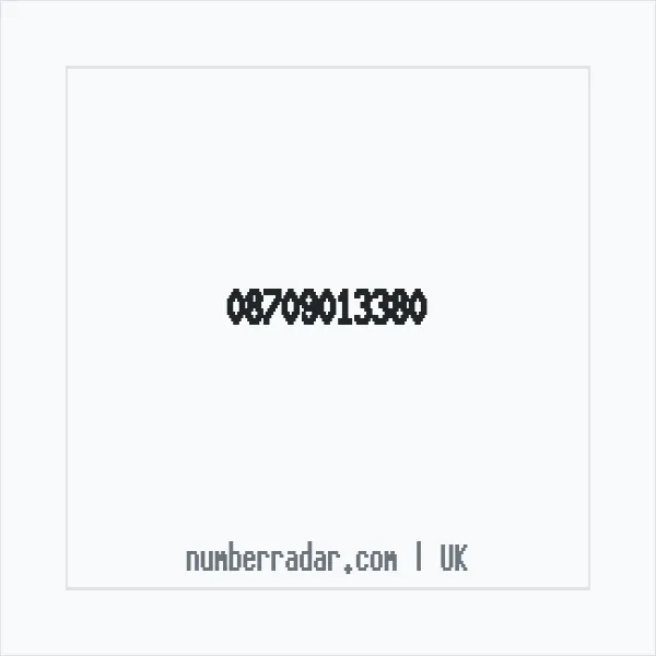Reverse number check for +44 870 901 3380 — who called me?