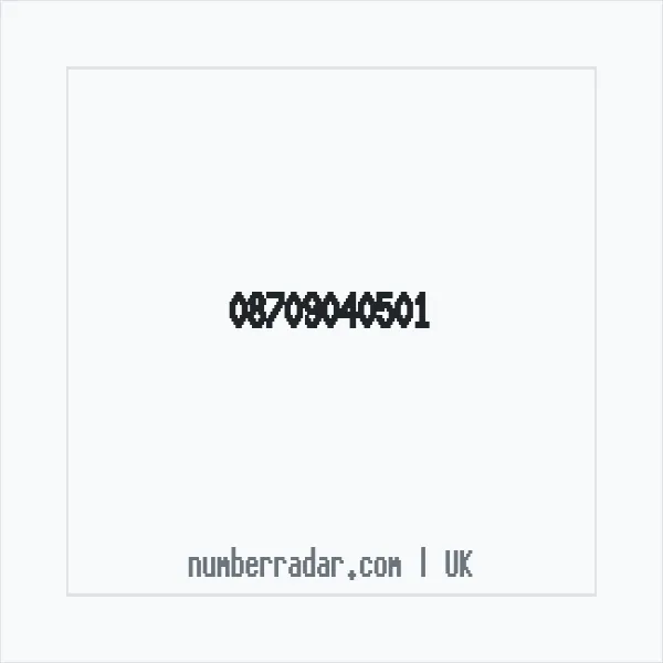 Reverse number check for +44 870 904 0501 — who called me?